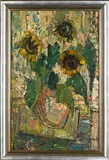 Still Life with Sunflowers by Barbara Grace Burry, oil on board, sold Sep 2021