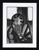 Untitled (Portrait) by Hargreaves Nthukwana, charcoal on paper, sold Nov 2021
