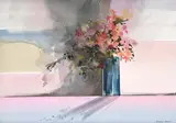 Still Life With Flowers by Richard Rennie, watercolour on paper, sold Nov 2021
