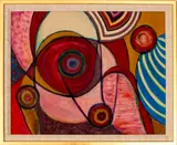 Untitled by Kayo Lennar, 1982, oil on canvas, sold Jul 2022