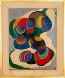Untitled by Kayo Lennar, 1988, oil on canvas, sold Jul 2022