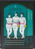 Les Soeurs Foucart" (The Sisters Foucart) by Jan Balet, oil on board, sold Jul 2022
