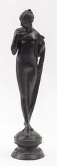 Untitled by Jessie M. Lawson Peacey, bronze sculpture of a standing nude woman, sold Jul 2022