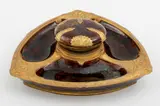 Untitled by Alphonse Adolphe Lamarre, bronze inkwell with thistle flower patterns, sold Sep 2022