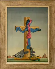 Untitled by Edward August Landon, circa 1933, oil on canvas, sold Sep 2022