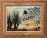 Untitled by Reuven Rubin, 1966, Oil on Canvas, sold Oct 2022