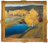 Untitled by Gustaf Fjæstad, 1896, oil on canvas, sold Oct 2022