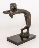 Male Nude by Victor Salmones, bronze sculpture, sold Jan 2023