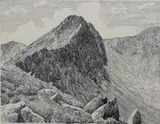 Untitled by Alfred Wainwright, Ink Sketch 'Mynydd Drws-Y-Coed', a study of the Welsh Mountain included as drawing, offered Aug 2026