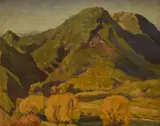 Untitled by Delmar Harmood Banner, Oil on board, offered Aug 2026
