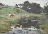 Untitled by Lamorna Birch, Oil on board, a pastoral river scene with grazing cattle, signed and dated, offered Aug 2026