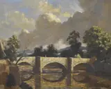 Bridge at Richmond' a study of a stone bridge over the river Swale in the Yorkshire town by Eric Hesketh Hubbard, Oil on canvas, offered Aug 2026