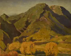Untitled by Delmar Harmood Banner, Oil on board, offered Jul 2026