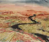 Untitled by Norman Adams, Watercolour, A vibrant moorland river study, initialled and dated, offered Jul 2026