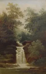 Untitled by Daniel H. Winder, Oil on board, a waterfall study, signed and dated, offered Jul 2026