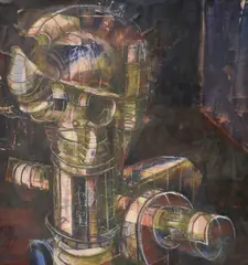 Untitled by John Atkin, Mixed media on canvas, offered Jun 2026