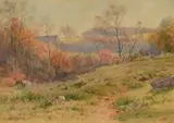 Lune Valley by Reginald Aspinwall, Watercolour 'Lune Valley', an autumnal rural landscape, signed and dated, offered Jun 2026
