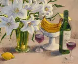 Still Life with Lillies by Geoffrey Smith, Oil on board, offered Jun 2026