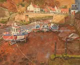 Staithes North Yorkshire by Geoffrey Smith, Oil on board, offered Jun 2026