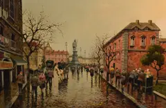 Piza Dante Napoli by Johnny Gaston, Oil on canvas 'Piza Dante Napoli', a, offered Jun 2026