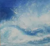 Ocean Spray' an abstract sea study by Alisa Witchell, Watercolour, offered Jun 2026