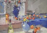 Caquis and Spanish Pots by Tom Oldham, Gouache, offered Jun 2026