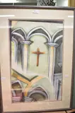 School Chapel by Claire Barry, pencil, offered May 2026