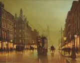 A depiction of an illuminated 19th century Oxford by Steven Scholes, Oil on canvas, a depiction of an illuminated, offered May 2026