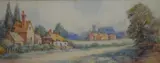 Study of a quaint village in summer by G Roberts, Watercolour, study of a quaint village in summer, signed and dated, offered May 2026
