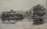 Kew' / 'Railway Encroachment by Francis Seymour Haden, Drypoint etching 'Kew' / 'Railway Encroachment - Kew', entitled and dated, offered May 2026