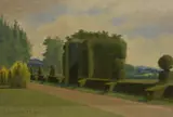 A summer garden study by E.C.E Garnett, Oil on board, offered Apr 2026