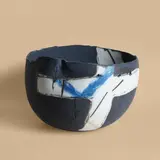 Large painted and pierced bowl sculpture by Gordon Baldwin, sculpture, sold Aug 2026