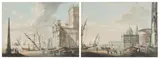 A capriccio of an obelisk and a classical temple by Jacob van der Ulft, watercolour, offered Jul 2026