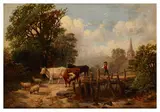 The young herder by William Vivian Tippett, oil on canvas, sold Jul 2026