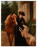 Welcome home by George Augustus Holmes, oil on canvas, sold Jul 2026