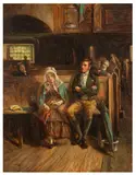 The Church Service by Charles Martin Hardie, oil on canvas, sold Jul 2026