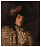 Portrait of a young woman by Samuel George Enderby, oil on canvas, sold Jul 2026