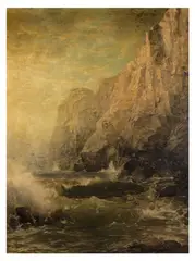 A view of the Cornish coast by William Trost Richards, oil on canvas, sold Jul 2026