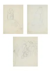 Untitled by Stanley Spencer, Pencil One inscribed Sacks of Flour; One with artist's studio sale stamp, offered Jul 2026