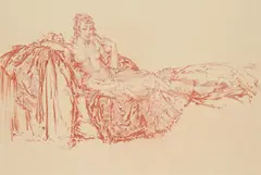 The model with the fringe by William Russell Flint, drawing, offered Jul 2026