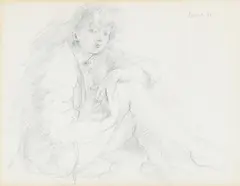 Study of a seated woman by Anthony Devas, Pencil, offered Jul 2026