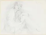 Study of a seated woman by Anthony Devas, Pencil, offered Jul 2026