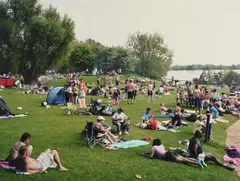 Keynes country park beach, shornecote, gloucestershire, 11 may 20 by Simon Roberts, Chromogenic print, offered Jul 2026