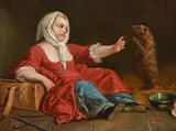 A young peasant girl with a marmot by Nicolas Bernard Lépicié, Oil on canvas, offered Jun 2026