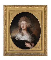 Portrait of anne elizabeth by Thomas Gainsborough, Oil on canvas, framed as an oval, offered Jun 2026