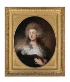 Portrait of anne elizabeth by Thomas Gainsborough, Oil on canvas, framed as an oval, offered Jun 2026