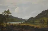 Figures in a lake landscape by Paul Sandby, Oil on canvas, offered Jun 2026