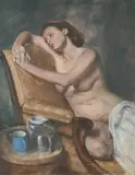Seated nude by Norman Hepple, Oil on canvas, offered Jun 2026