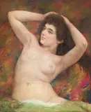 Reclining nude by Michel Fronti, Pastel on paper laid to canvas, offered Jun 2026