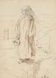 Study of a girl by the sea; portrait study of effie by John Everett Millais, Pencil, pen and ink, offered Jun 2026